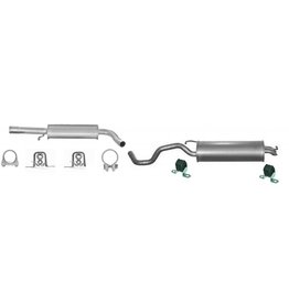 Edex Complete uitlaat Einddemper + Middendemper Audi A3 1.6
