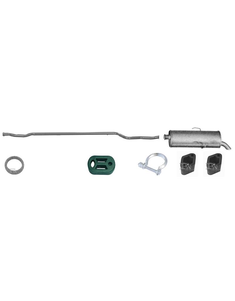 Edex Complete uitlaat, Einddemper + Middendemper Citroen Saxo, Peugeot 106