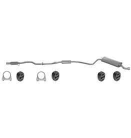 Edex Complete uitlaat Einddemper + middenpijp Fiat Seicento 1.1