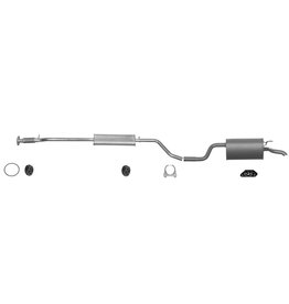Edex Complete uitlaat Einddemper + Middendemper Fiat Punto 1.2 16_V