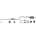Edex Complete uitlaat Einddemper + Middendemper Honda Civic 5 deurs