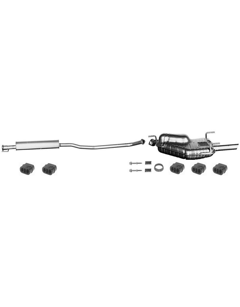 Edex Complete uitlaat Einddemper + Middendemper Opel Vectra B