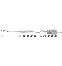 Edex Complete uitlaat Einddemper + Middendemper + Voorpijp Opel Astra G 1.4, 1.6