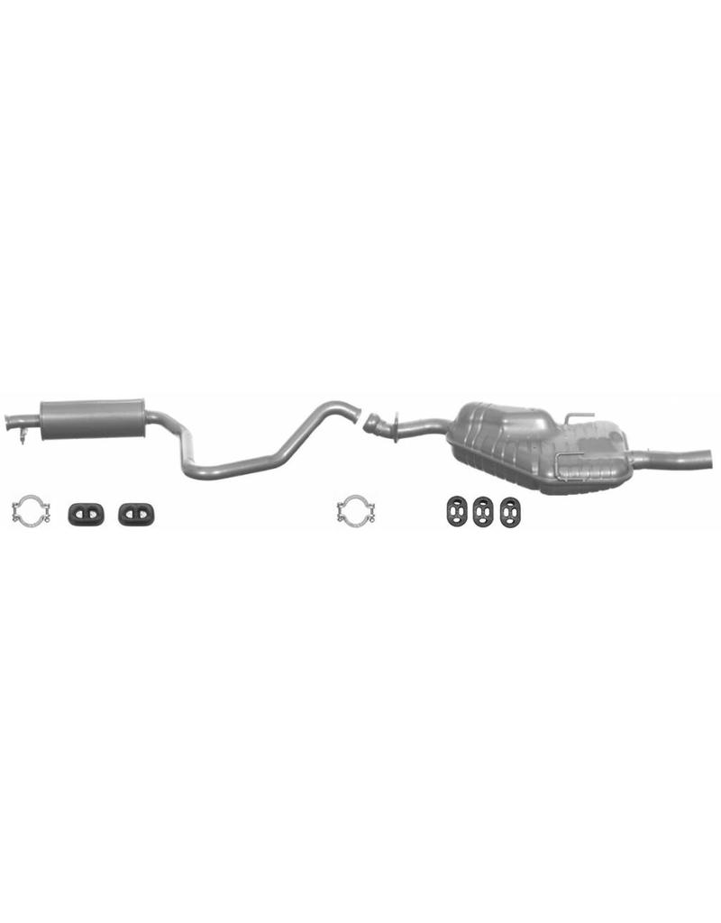 European Exhaust and Catalyst Complete uitlaat Einddemper + Middendemper Saab 9-3, 900