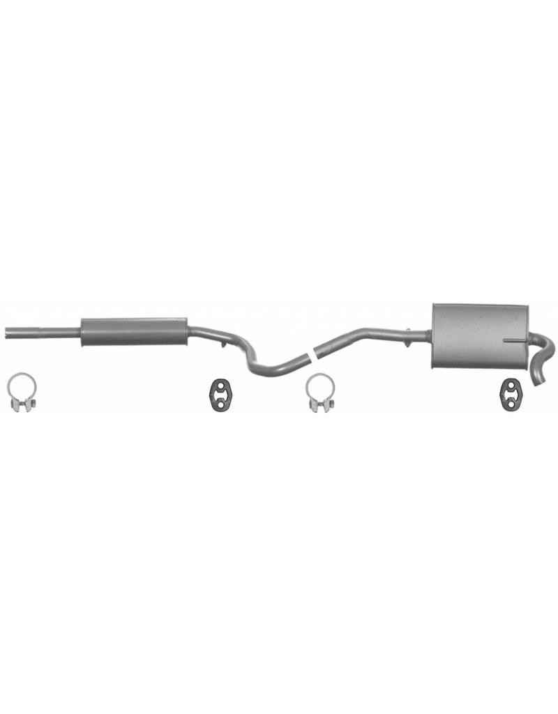 European Exhaust and Catalyst Uitlaatset, Einddemper + Middendemper Seat Arosa / Volkswagen Lupo