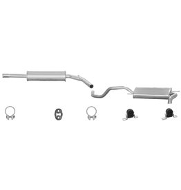 European Exhaust and Catalyst Uitlaatset, Einddemper + Middendemper Volkswagen Polo 1.0, 1.4, 1.6