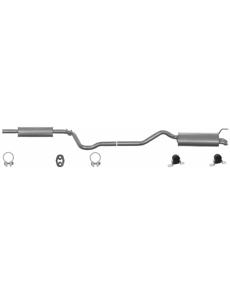 European Exhaust and Catalyst Uitlaatset, Einddemper + Middendemper Volkswagen Caddy 1.9TDI