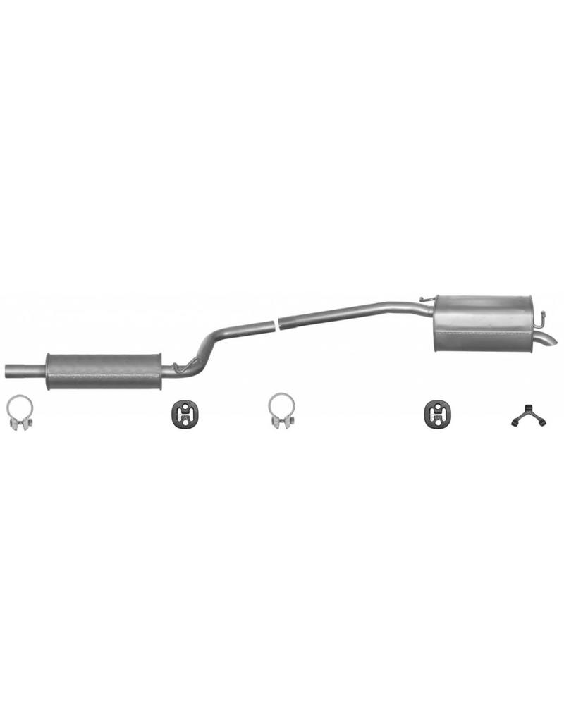 Edex Complete uitlaat Einddemper + Tussendemper Volkswagen Caddy III 2.0 SDi