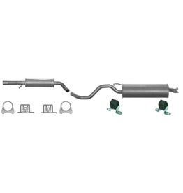 European Exhaust and Catalyst Uitlaatset, Einddemper + Middendemper Volkswagen Golf 4