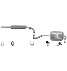 Edex Complete uitlaat Middendemper + Einddemper Volkswagen Lupo 1.4