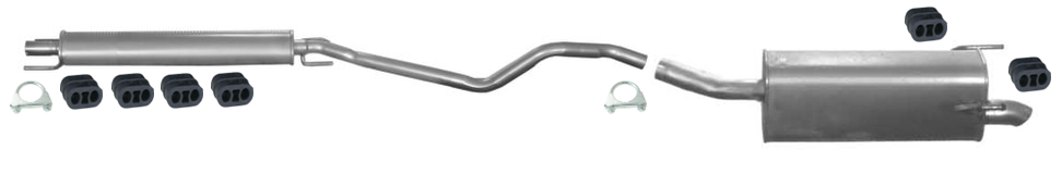 Mittelschalldämpfer Opel Astra H Twintop 1.6 1.8 77/85/103KW Auspuff