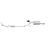 European Exhaust and Catalyst Uitlaatset, Einddemper + Middendemper Peugeot 207 1.4, 1.6