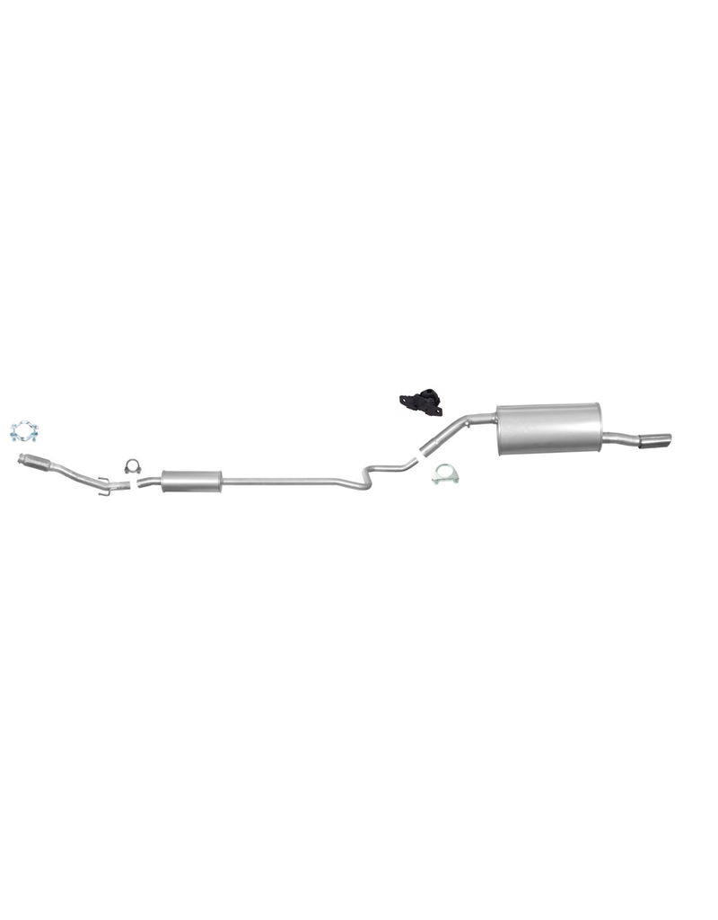 Edex Complete uitlaat Einddemper + Middendemper Peugeot 207 1.4, 1.6