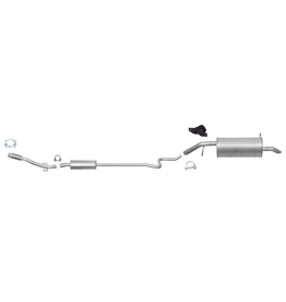 Edex Complete uitlaat Einddemper + Middendemper Peugeot 207, 208 / Citroën C3