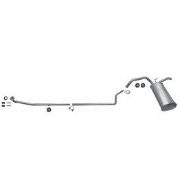 Edex Complete uitlaat einddemper + middenpijp Citroën C1, Peugeot 107, Toyota Aygo