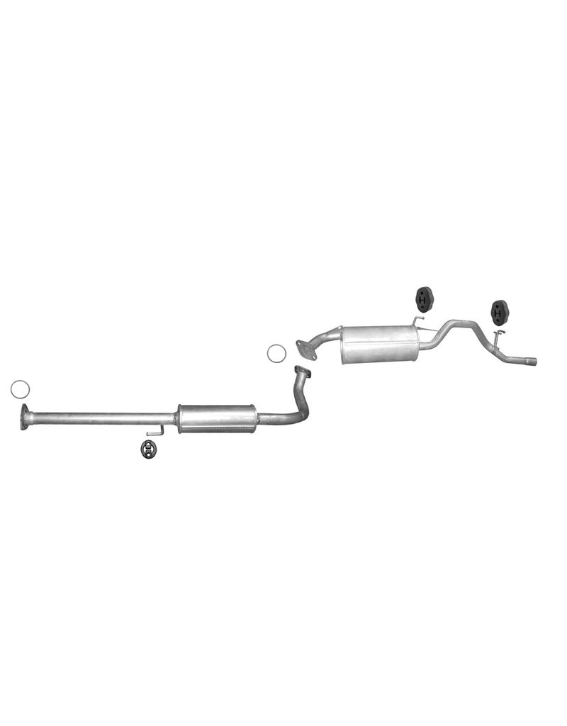 European Exhaust and Catalyst Uitlaatset, Middendemper + Einddemper Honda HR-V