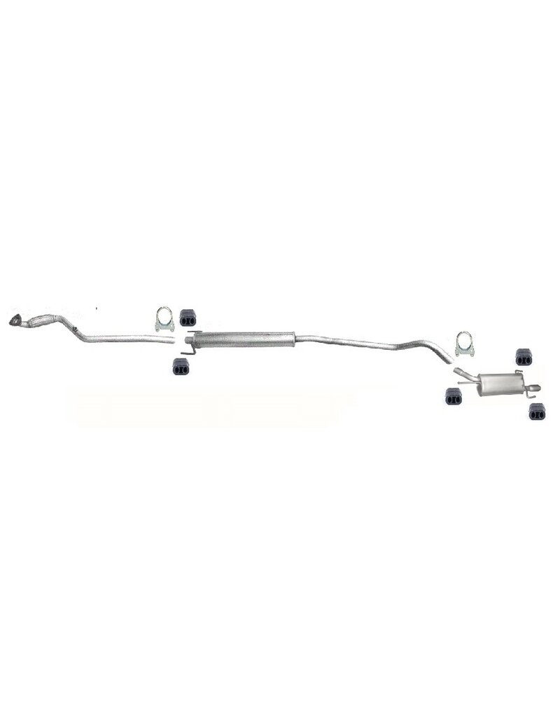 European Exhaust and Catalyst Uitlaatset, Einddemper + Middendemper + Voorpijp Opel Corsa C