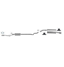 Edex Complete uitlaat, Middendemper + Einddemper Citroën C3, DS3, 1.4, 1.6 VTi