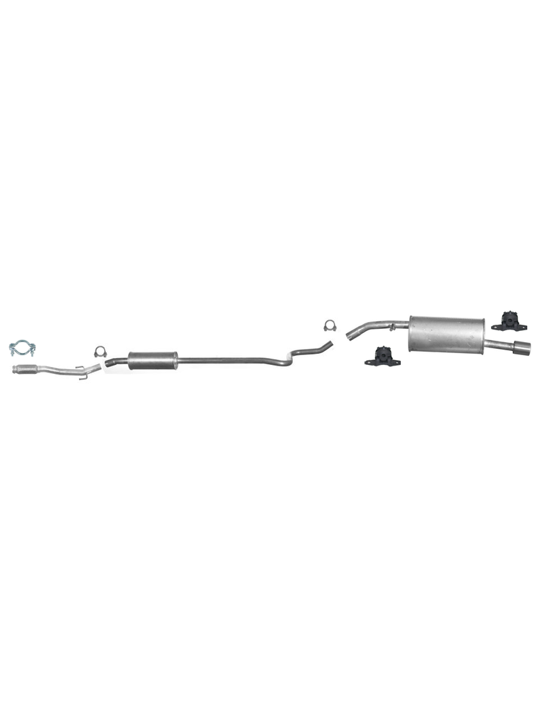 European Exhaust and Catalyst Uitlaatset, Middendemper + Einddemper Citroën C3, DS3, 1.4, 1.6 VTi