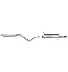 Edex Complete uitlaat Middendemper + Einddemper Peugeot 307 CC 2.0
