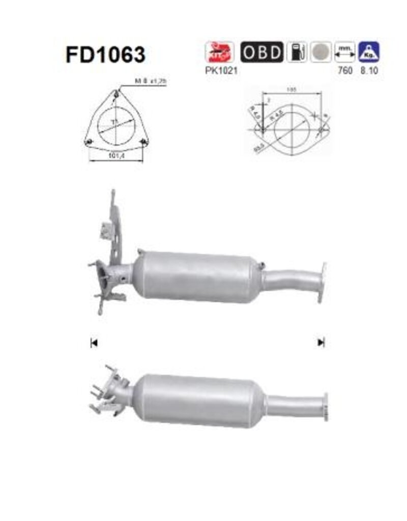 EEC Roetfilter Silicium Volvo S60, S80, V60, V70, XC60, XC70