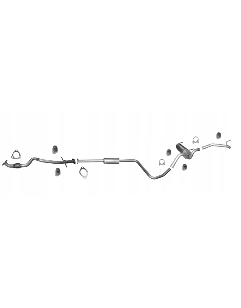 Edex Uitlaatset, Einddemper + Voorpijp + Tussendemper + Eindpijp Opel Astra J