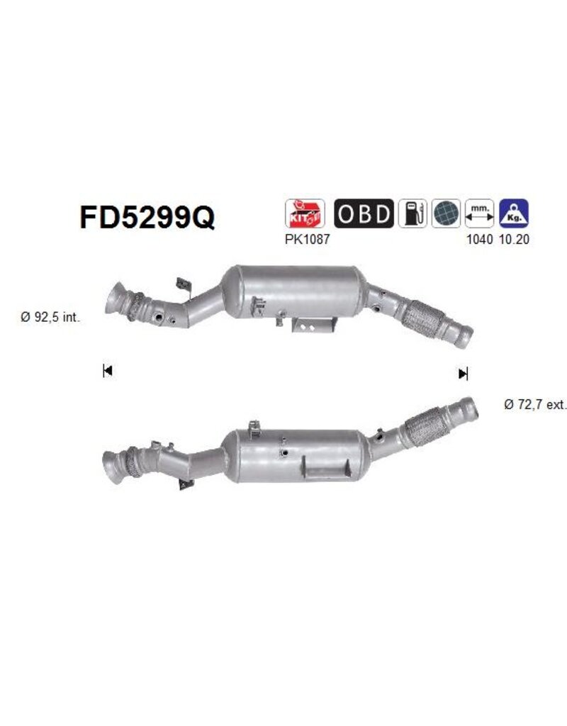 AS Roetfilter Mercedes Sprinter 213 CDI