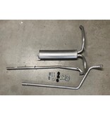 Edex Complete uitlaat einddemper + middenpijp Citroën C1, Peugeot 107, Toyota Aygo