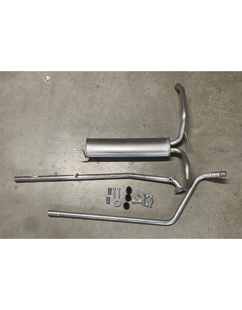 Edex Complete uitlaat einddemper + middenpijp Citroën C1, Peugeot 107, Toyota Aygo