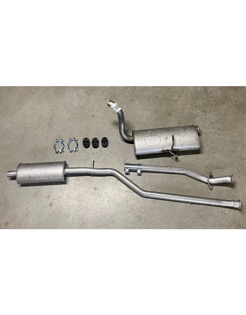 Edex Complete uitlaat, Middendemper + Einddemper Citroen Berlingo / Peugeot Partner
