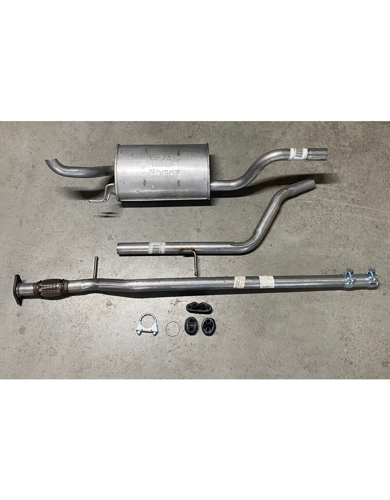 Edex Complete uitlaat Einddemper + Middenpijp Fiat Punto