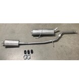 Edex Complete uitlaat Einddemper + Middendemper Peugeot 206 1.6