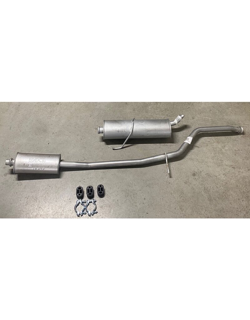 Edex Complete uitlaat Einddemper + Middendemper Peugeot 206 1.6
