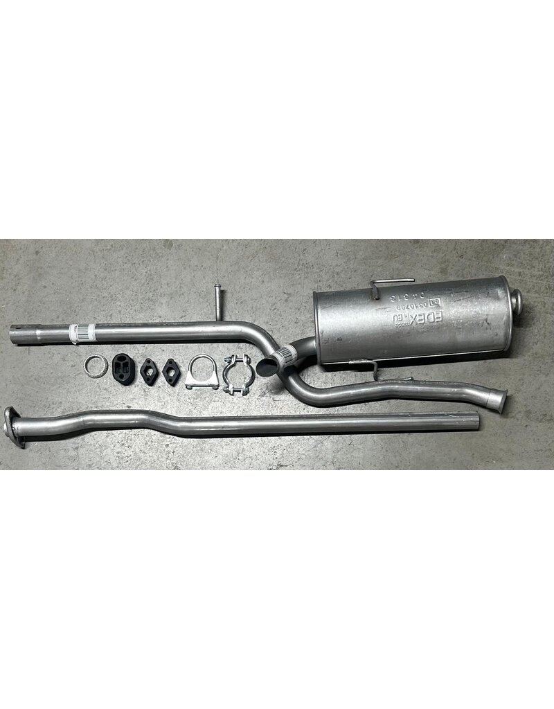Edex Complete uitlaat, Einddemper + Middendemper Citroen Saxo, Peugeot 106