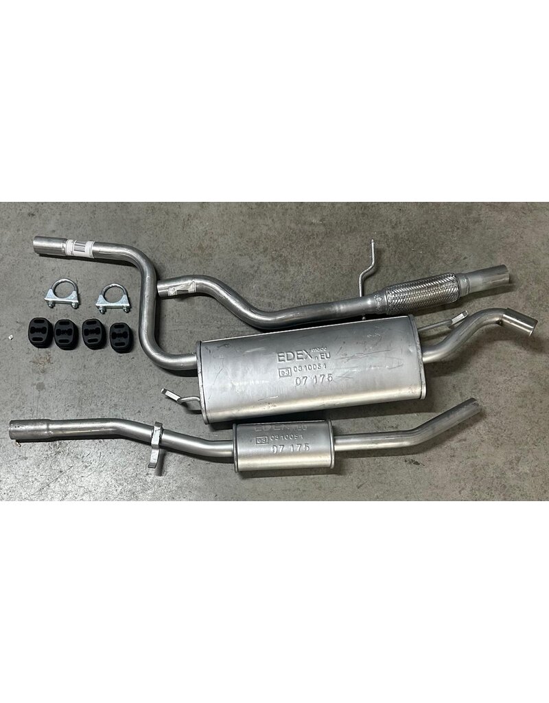Edex Complete uitlaat Einddemper + middenpijp Fiat Seicento 1.1
