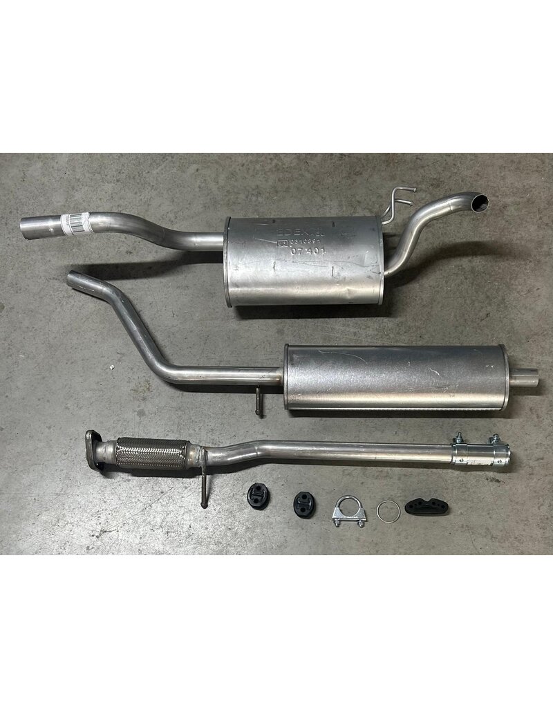 Edex Complete uitlaat Einddemper + Middendemper Fiat Punto 1.2 16_V