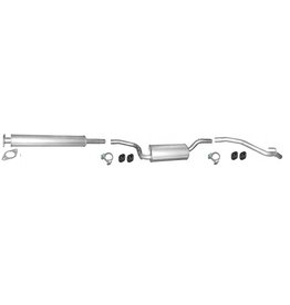 Polmo Uitlaatset, Einddemper + Middendemper + Eindpijp Ford Focus , Volvo C30