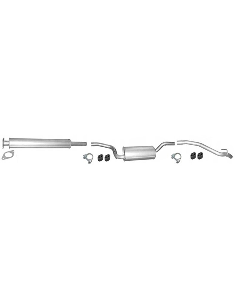 Polmo Uitlaatset, Einddemper + Middendemper + Eindpijp Ford Focus , Volvo C30