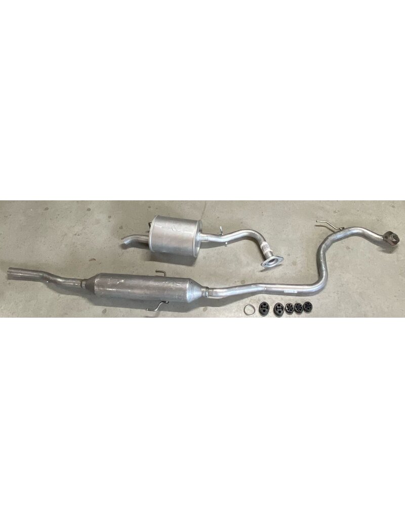 Polmo Uitlaatset, Tussendemper + Einddemper Toyota Yaris 1.3
