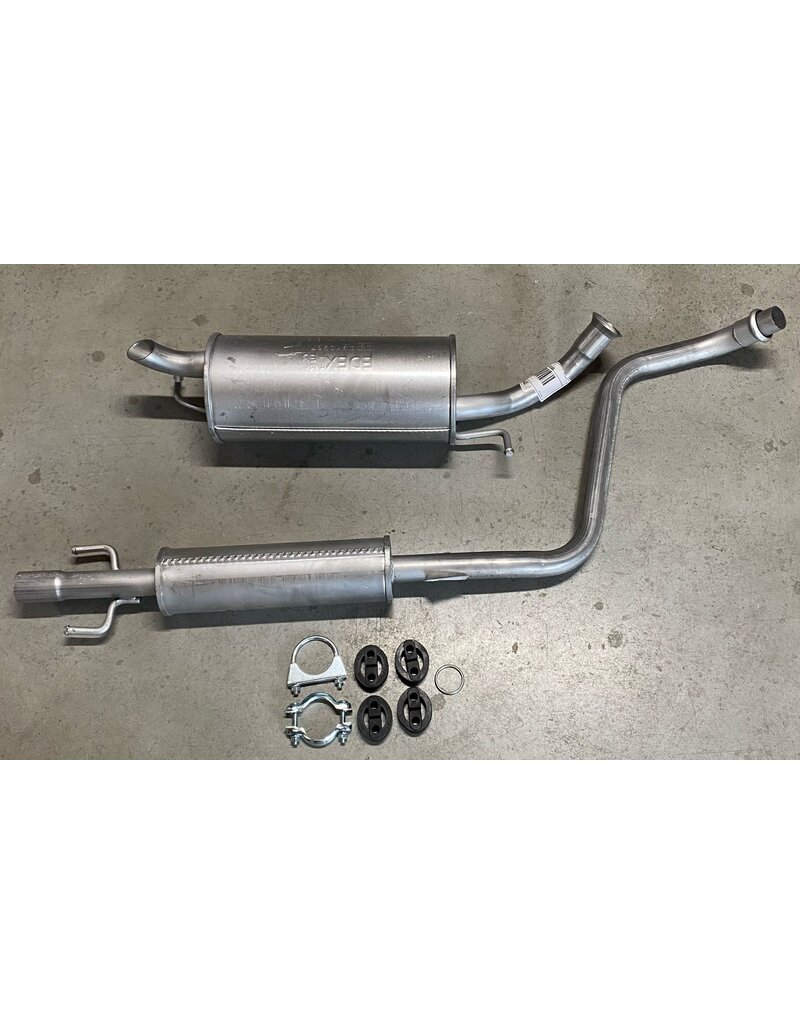 Edex Complete uitlaat Einddemper + Middendemper Toyota Yaris 1.3