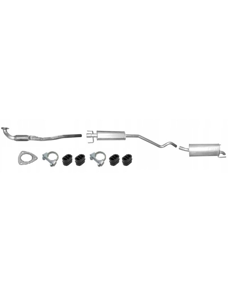 Edex Uitlaatset, Einddemper + Tussendemper + Voorpijp Opel Astra H