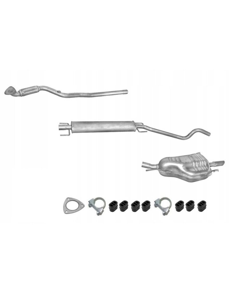 Edex Complete uitlaat, Voorpijp + Tussendemper + Einddemper Opel Astra G