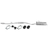 Polmo Uitlaat set, Tussendemper + Einddemper Peugeot 206