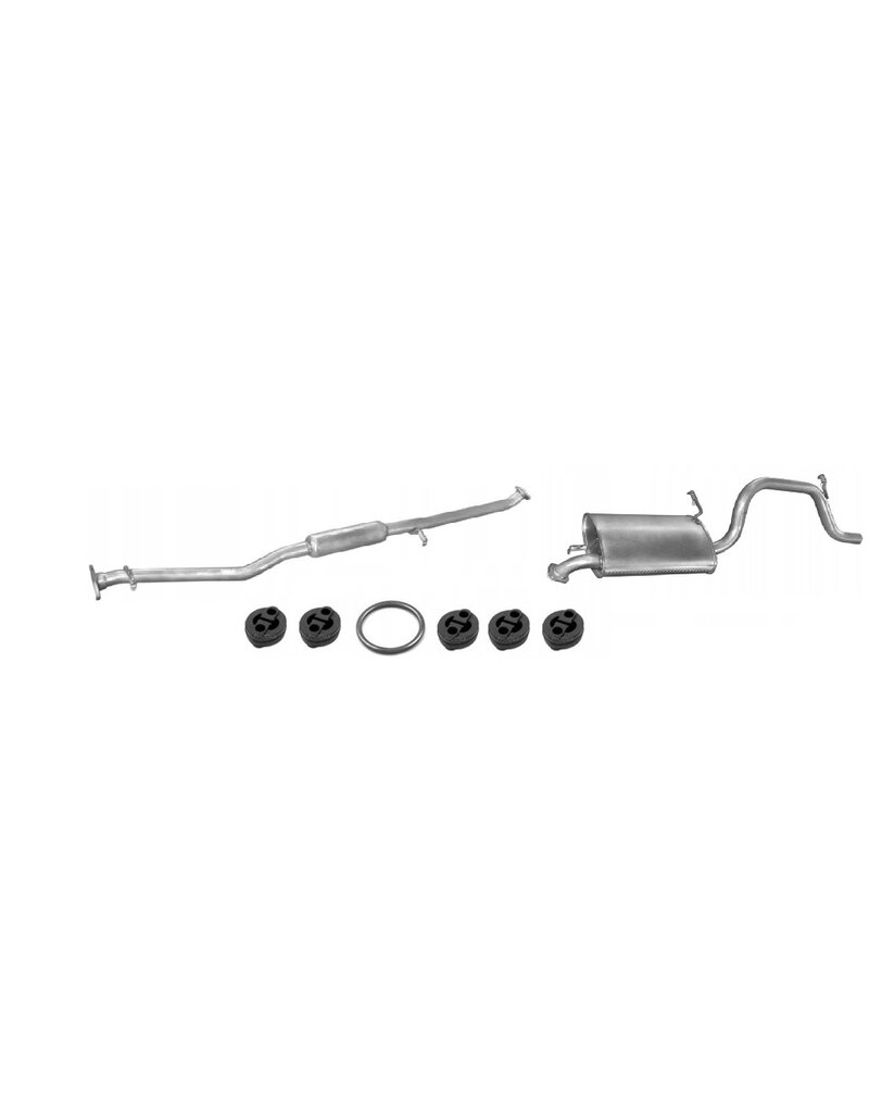 Edex Uitlaatset, Einddemper + Tussendemper Suzuki Wagon R