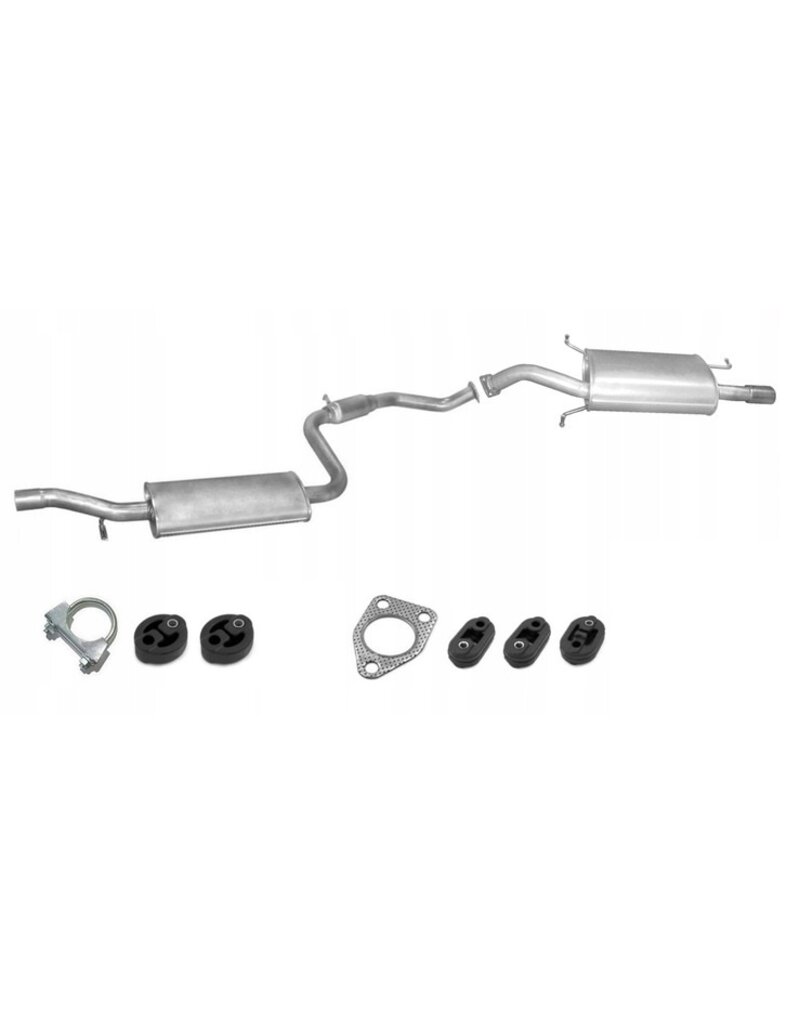 Edex Uitlaatset, Einddemper + Tussendemper Volvo S40/V40