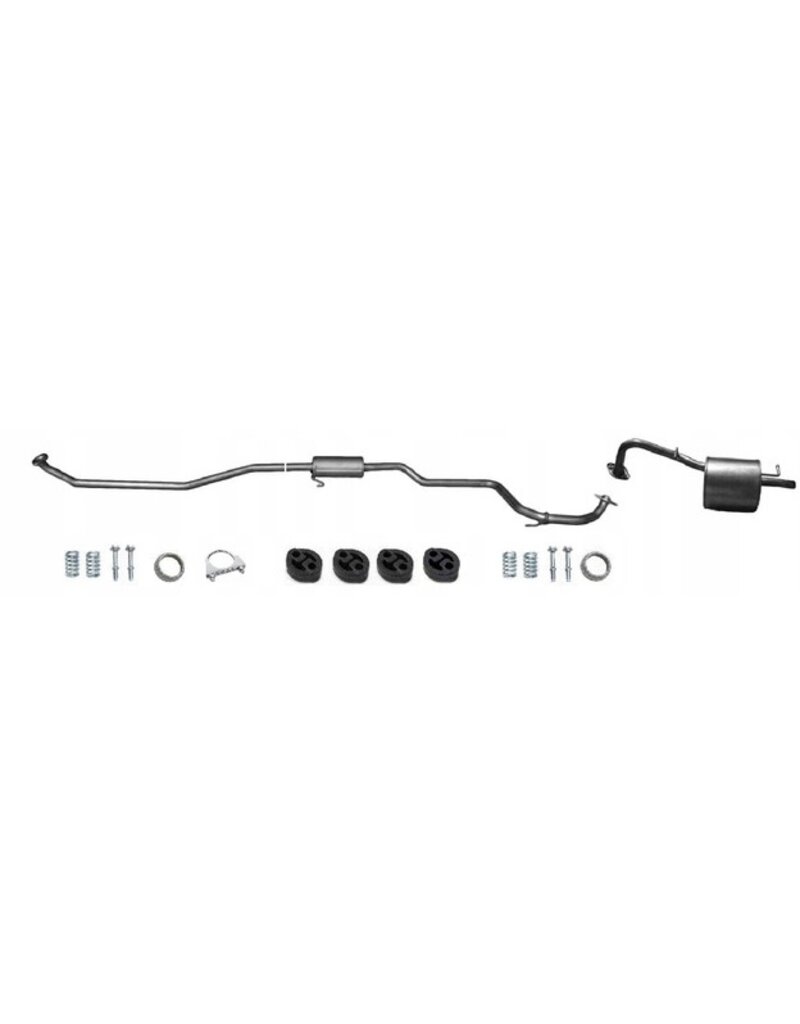 Topautoparts Uitlaatset, Einddemper + Tussendemper Toyota Yaris II