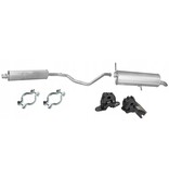 Polmo Uitlaatset, Einddemper + Tussendemper Peugeot 307