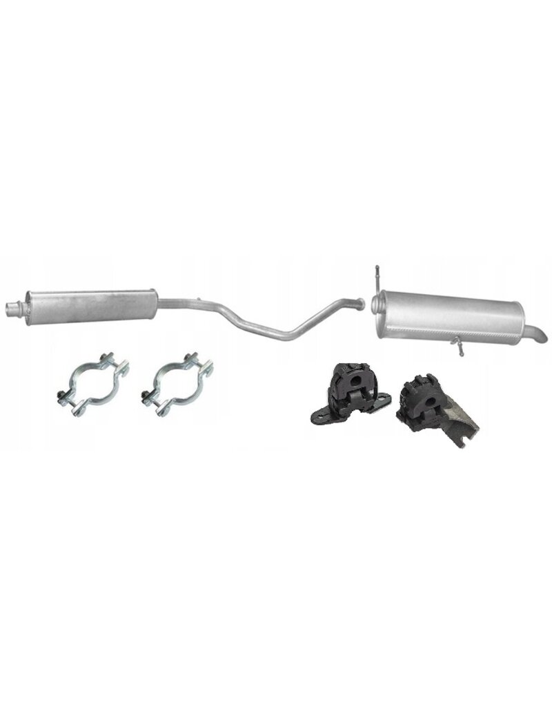 Polmo Uitlaatset, Einddemper + Tussendemper Peugeot 307