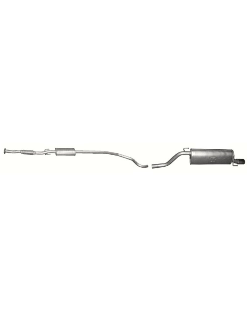 Polmo Uitlaatset, Tussendemper + Einddemper Alfa Romeo Mito 1.4