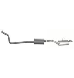 Topautoparts Uitlaatset, Einddemper + Tussendemper Citroën Jumpy